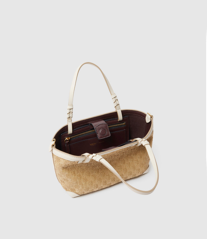 Cala 21 Woven Sahara With Smooth Calfskin White Sand