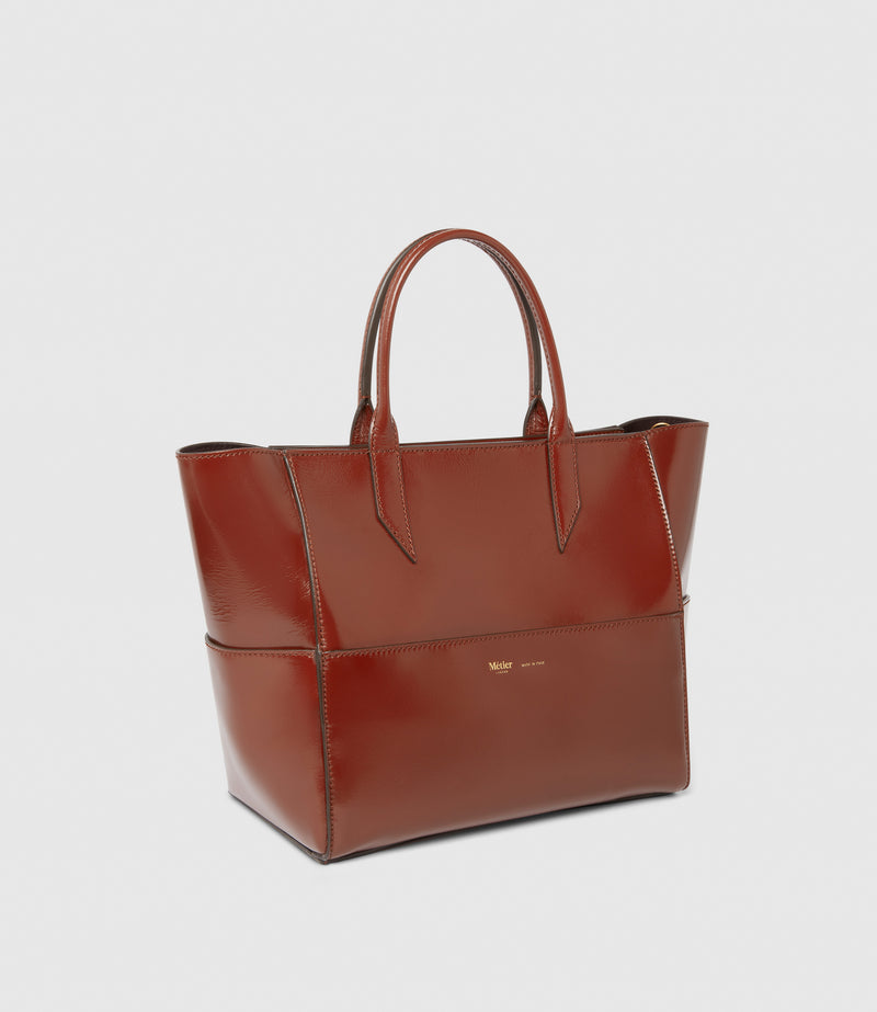 Incognito Crossbody Glossy Calfskin Burnt Tobacco
