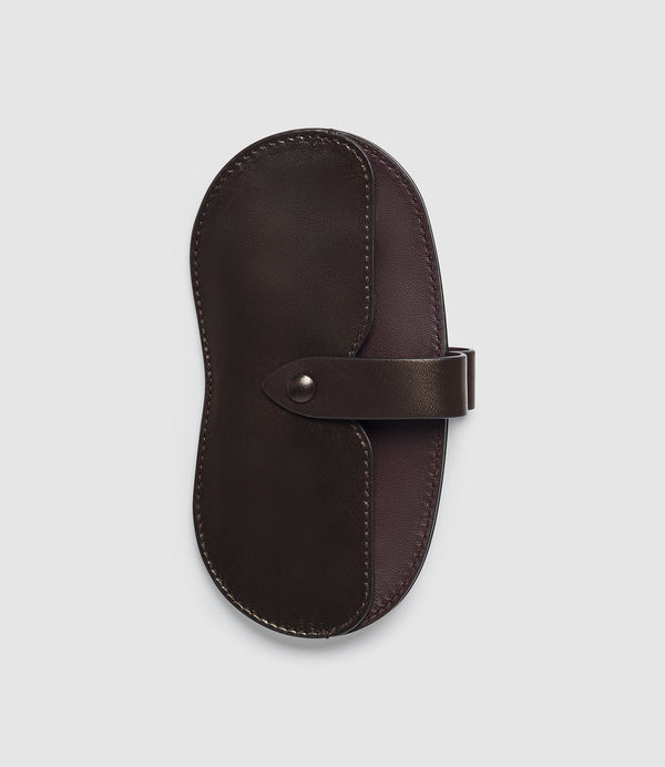 Glasses Case Double Buttery Nappa Cacao