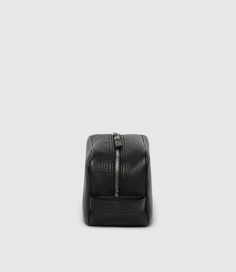Wash Bag Bull Calfskin Black