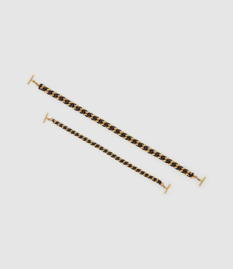 Large Chain Strap Elvis Black with Gold Hardware