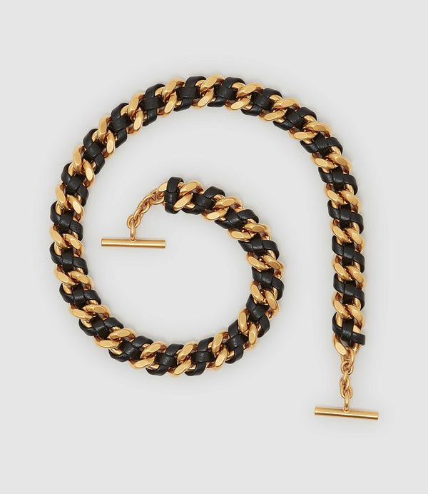 Large Chain Strap Elvis Black with Gold Hardware