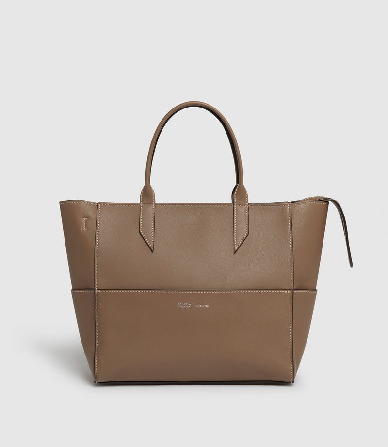 Incognito Crossbody Cabas Smooth Calfskin Taupe