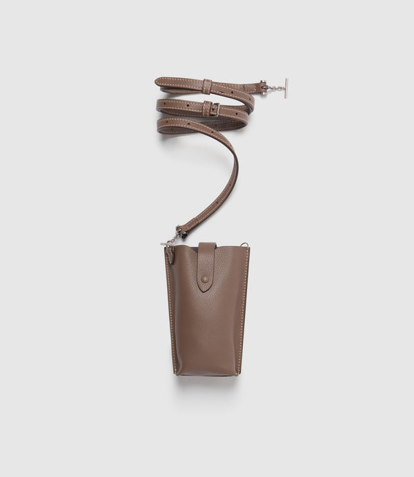 Minimalist Double Smooth Calfskin Taupe