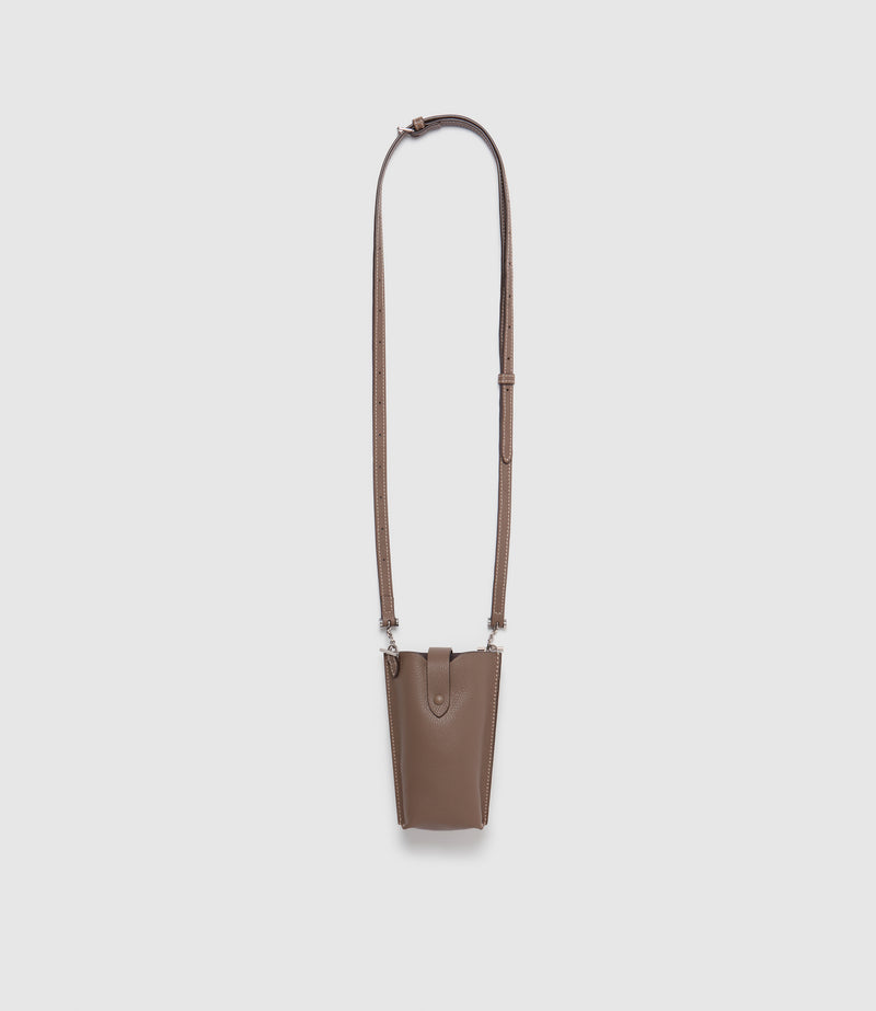 Minimalist Double Smooth Calfskin Taupe