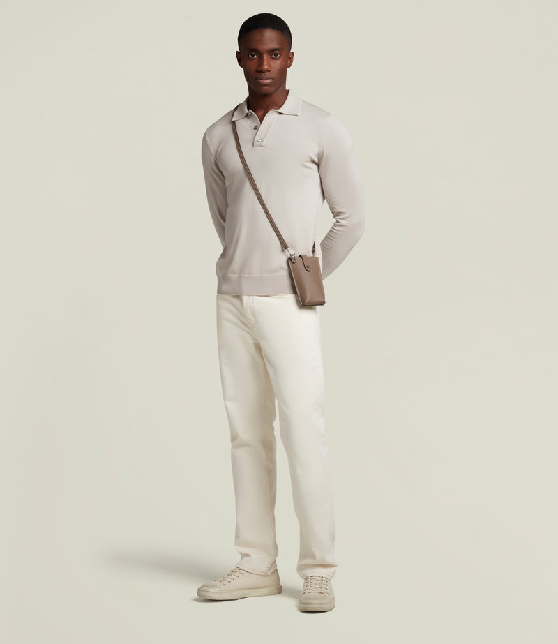 Minimalist Double Smooth Calfskin Taupe