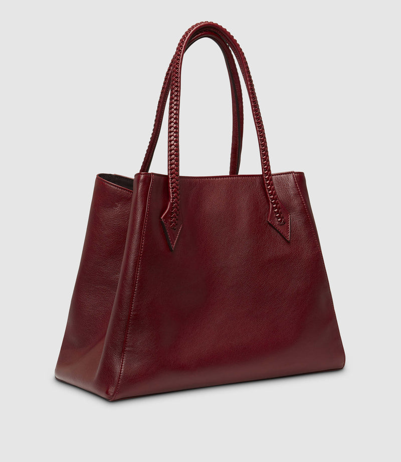 Vérité Collapsible Cabas Buffalo Dark Cherry