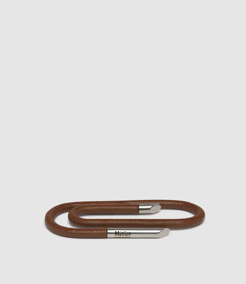 Small Bookmark Silverstone and Buffalo Cognac