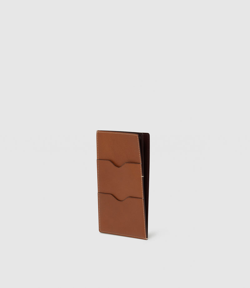 Thin Travel Wallet Buffalo Cognac