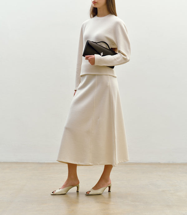 Edge Clutch Buttery Nappa Cacao with Silver Hardware