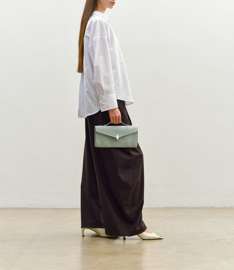 Edge Clutch Suede Terra