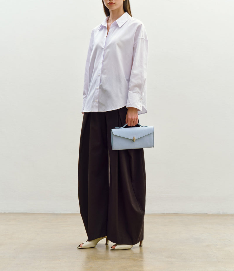 Edge Clutch Suede Hydra