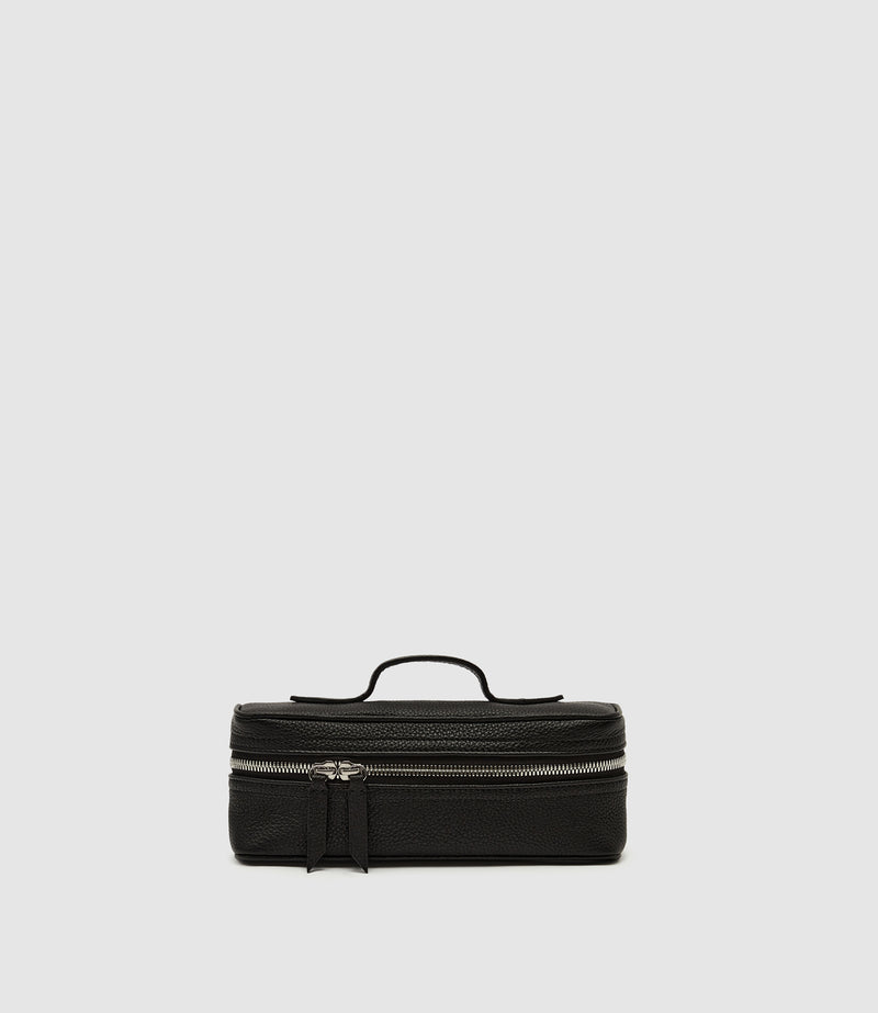 One Day Toiletry Bag Pebble Grain Black