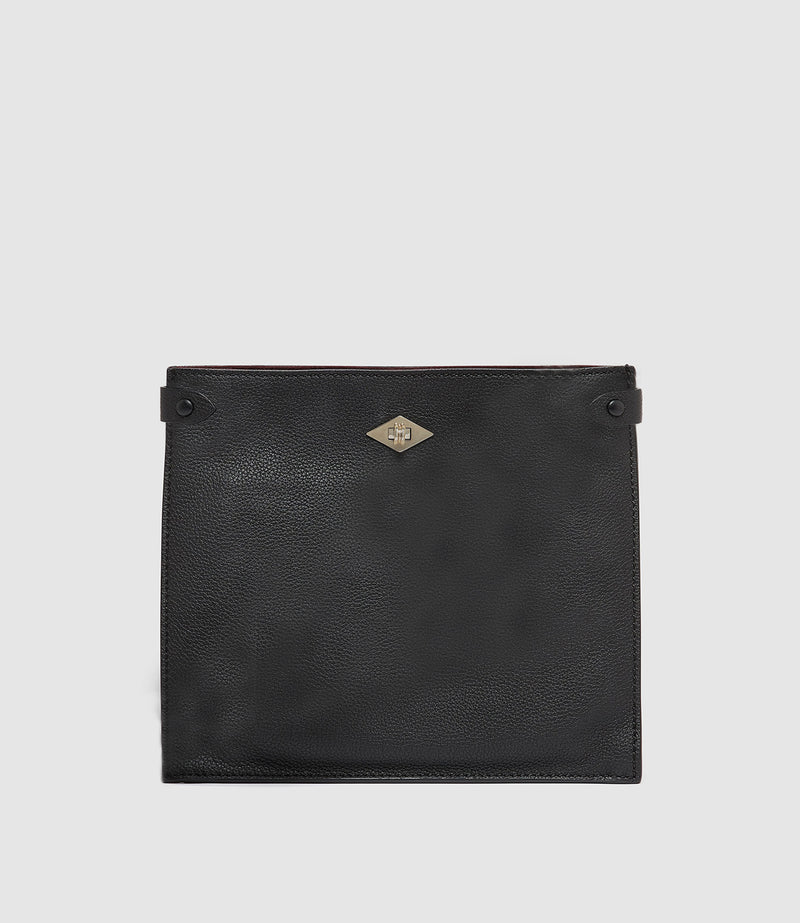 Stowaway Crossbody Soft Grain Leather Black