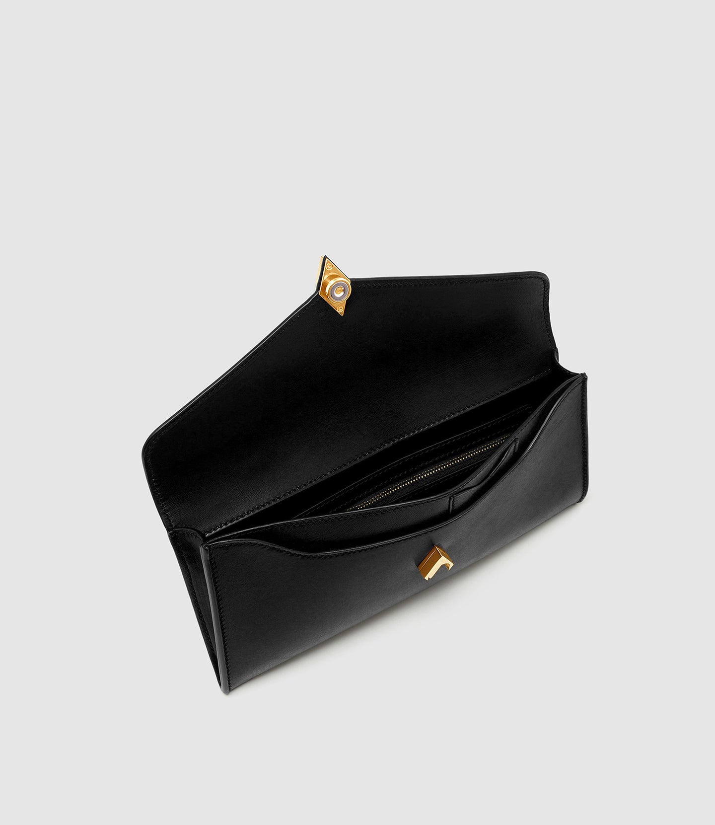 Edge Clutch Supple Calfskin Black