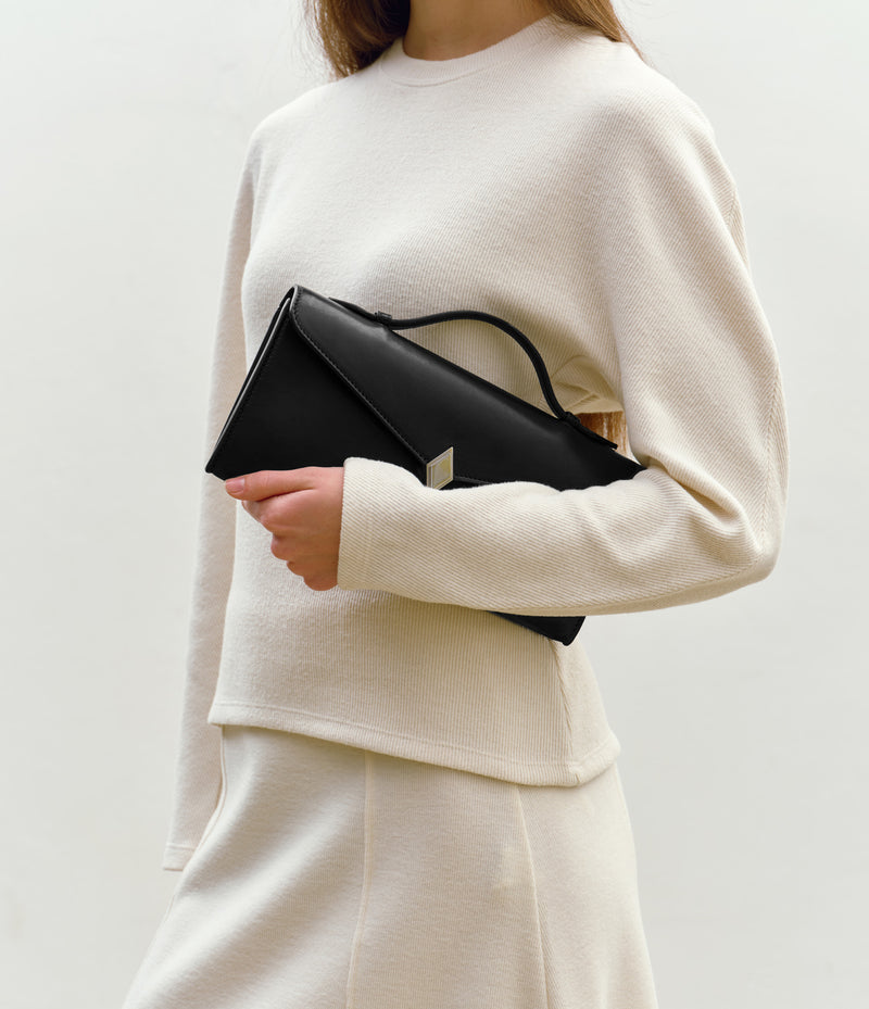 Edge Clutch Buttery Nappa Black