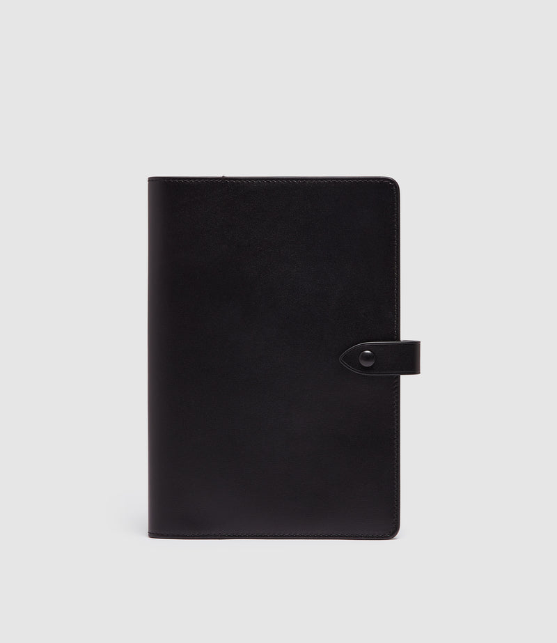 A5 Notebook Cover Silky Calfskin Black