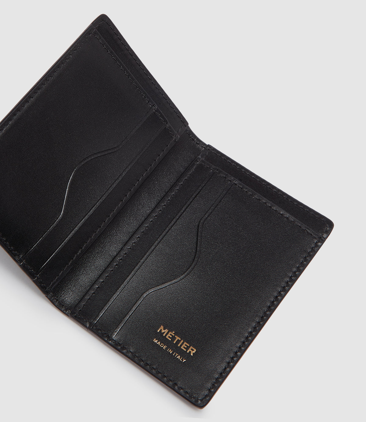 Bifold Cardholder Silky Calfskin Black