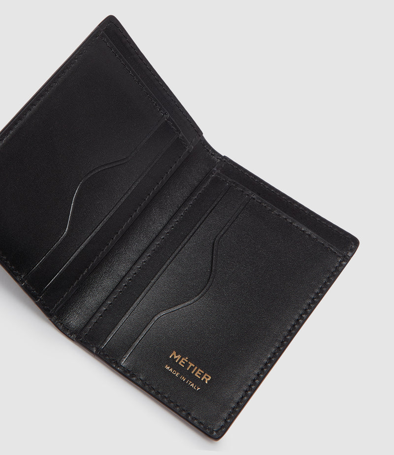 Bifold Cardholder Silky Calfskin Black
