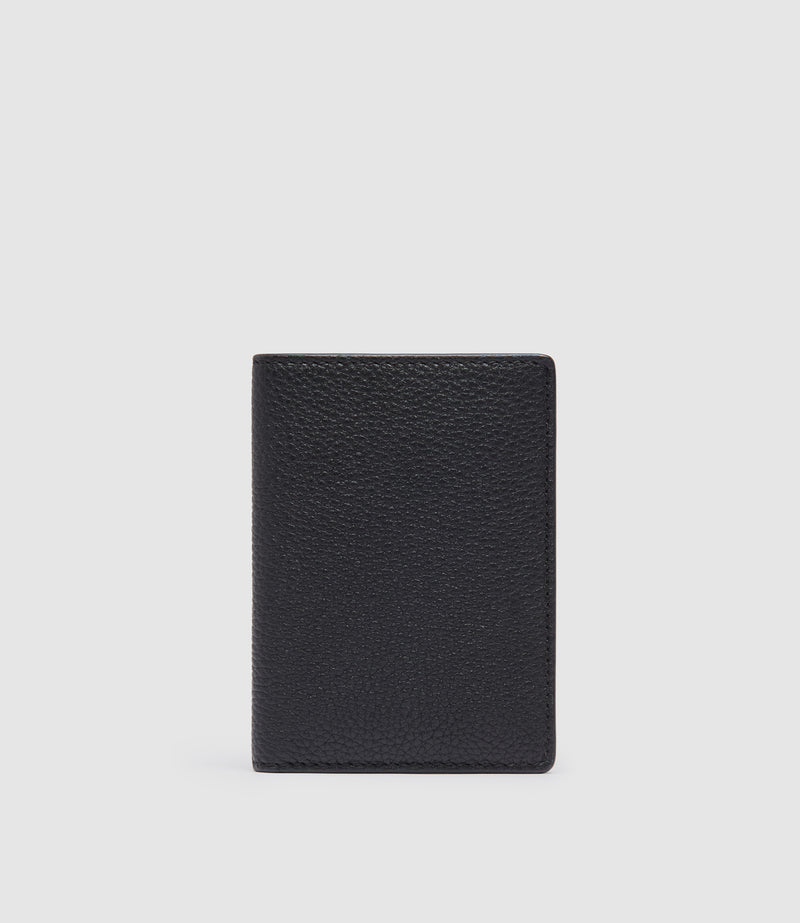 Bifold Cardholder Pebble Grain Black