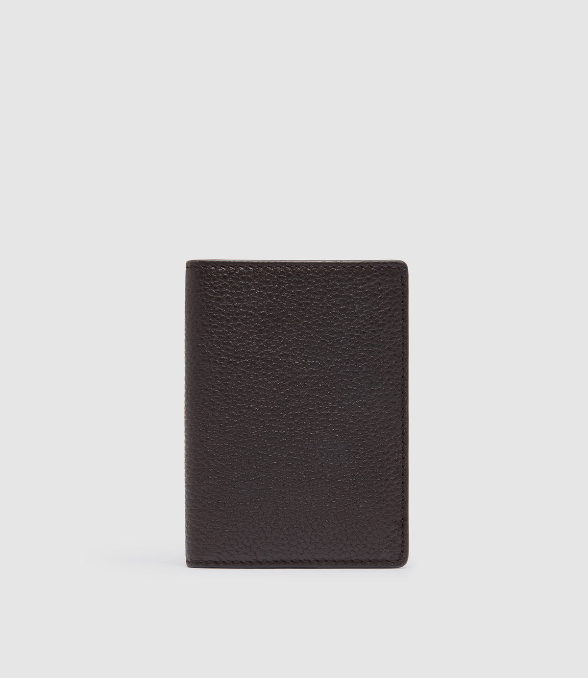 Bifold Cardholder Pebble Grain Chocolate