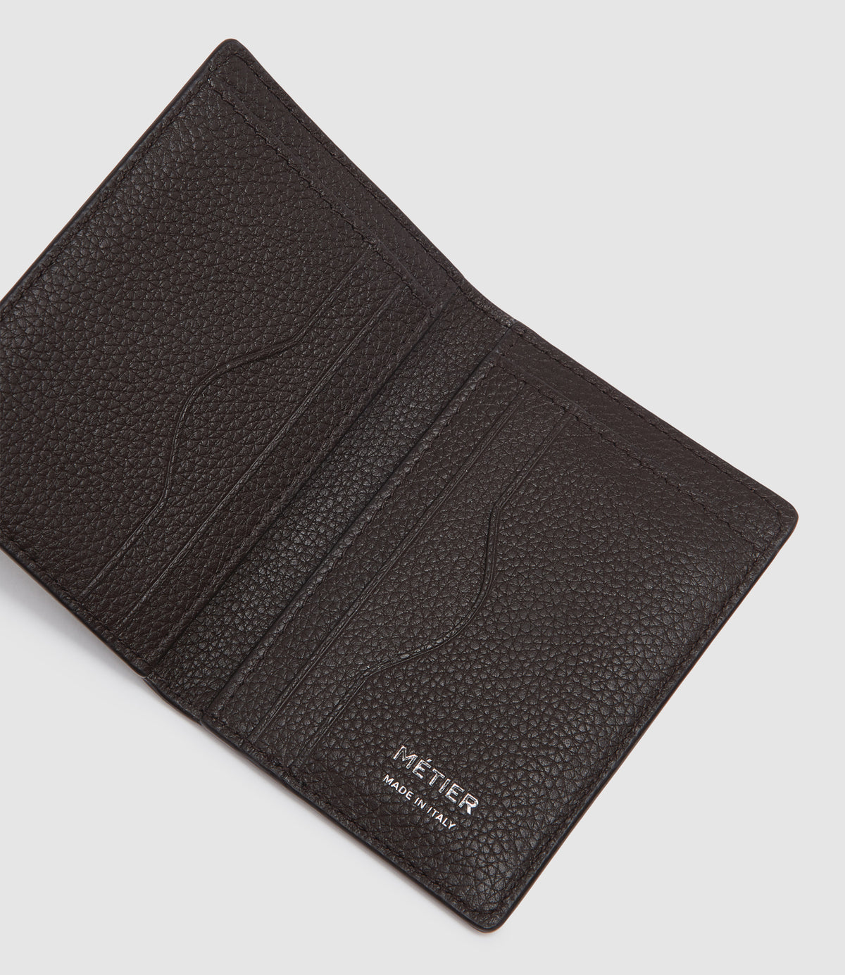 Bifold Cardholder Pebble Grain Chocolate