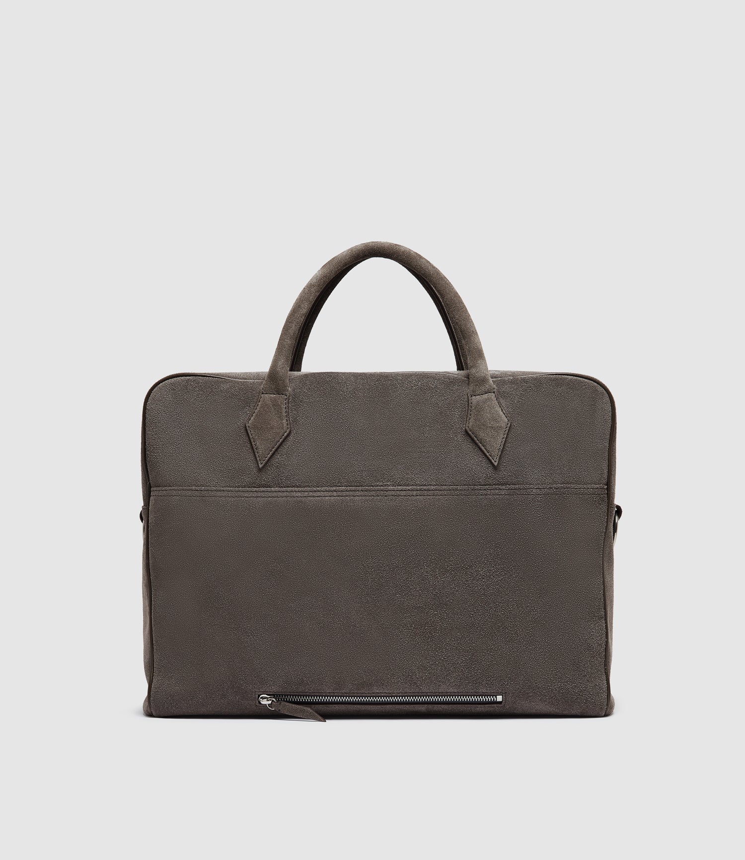 Closer All Day Briefcase Suede London Grey | Métier US