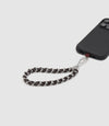 Wristlet Chain Strap Elvis Black with Silver Hardware