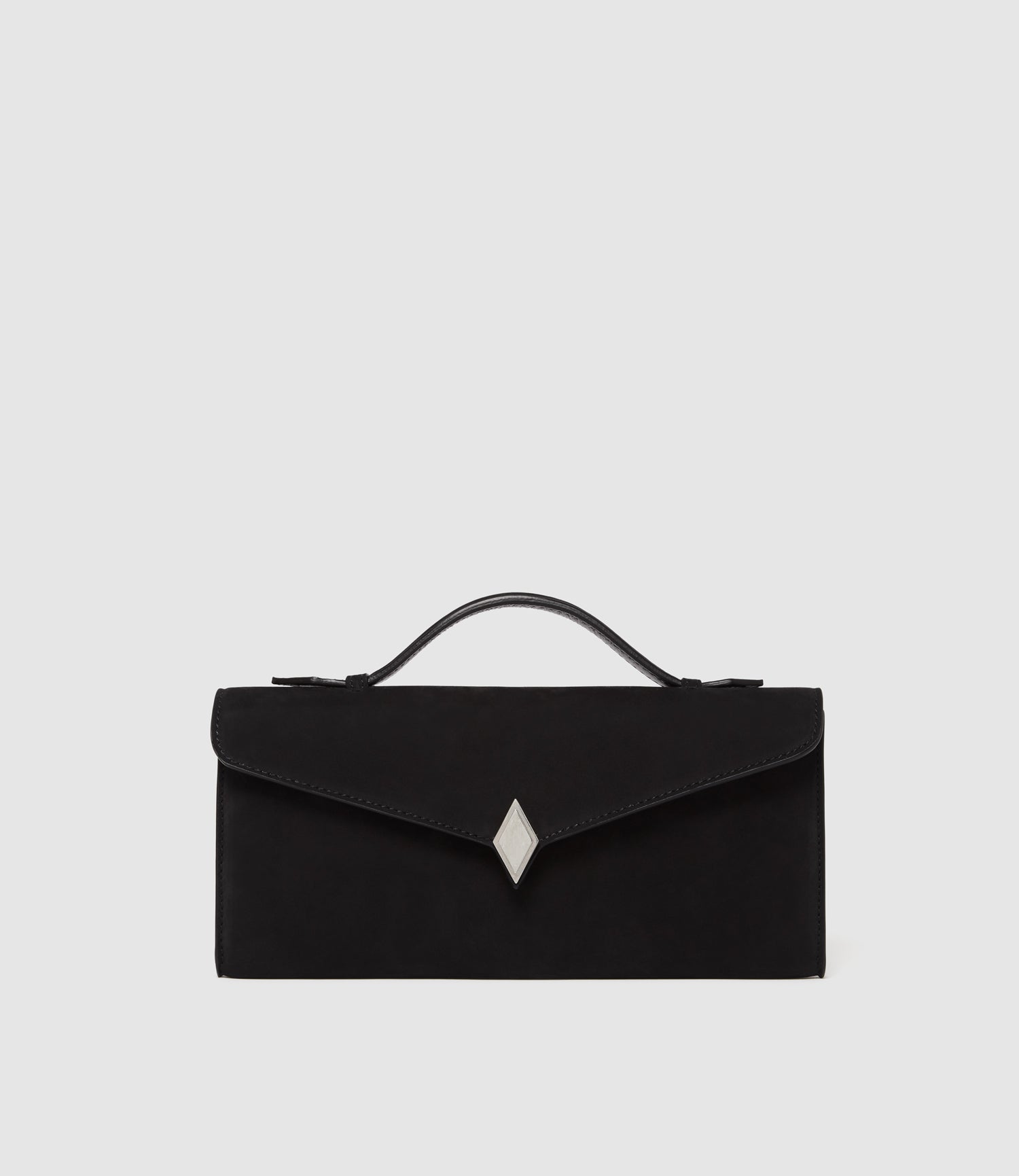 Women's Edge Clutch Supple Calfskin Leather Black | Métier US