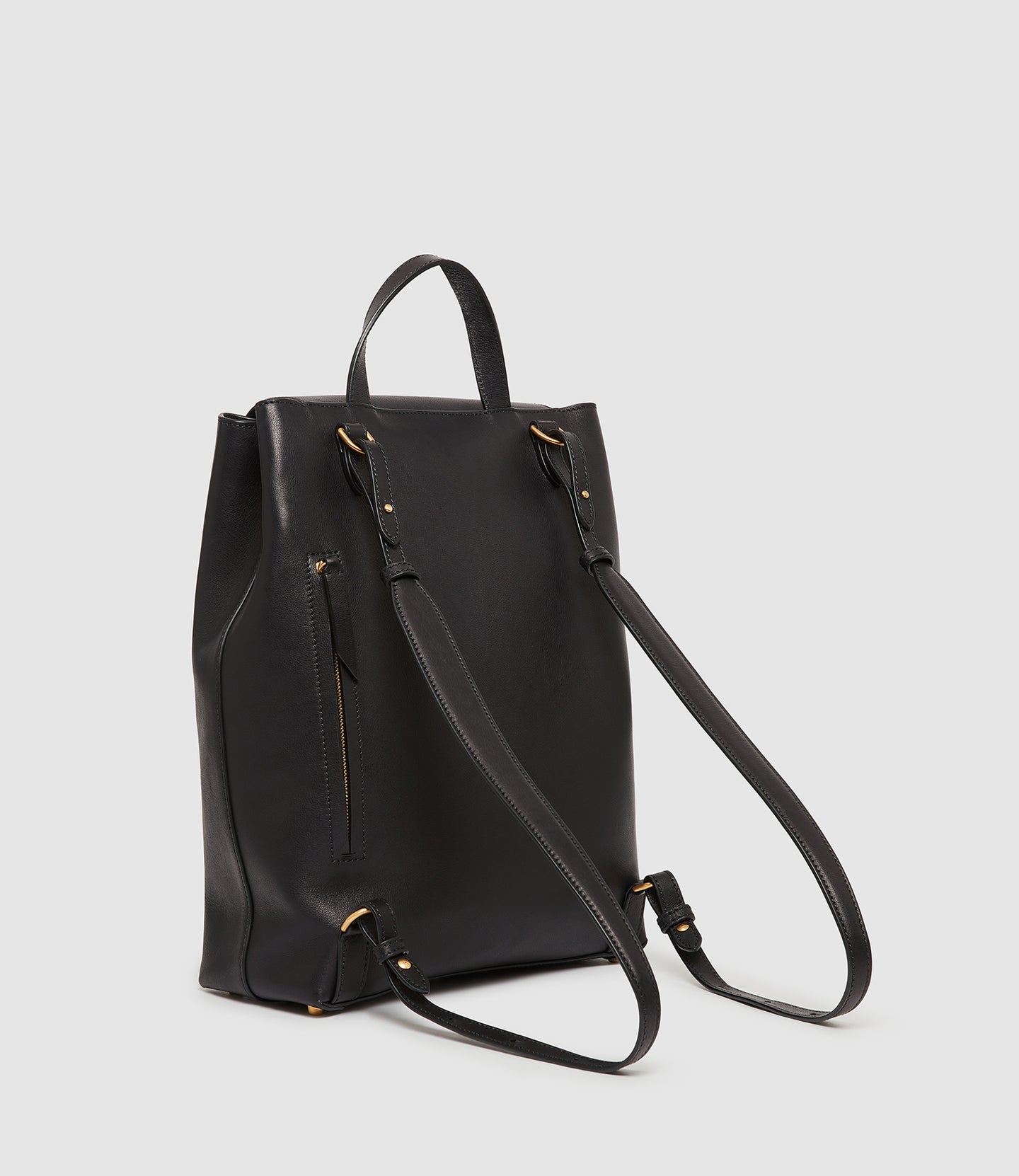 Women's Edge Backpack Supple Calfskin Leather Black