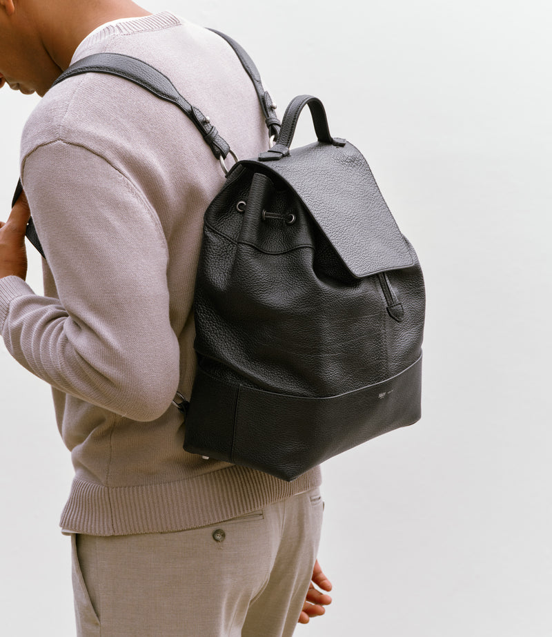 baggu leather work backpack Glide Backpack Full Grain Black