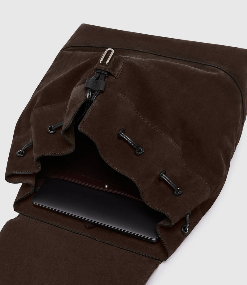 Glide Backpack Suede Chocolate