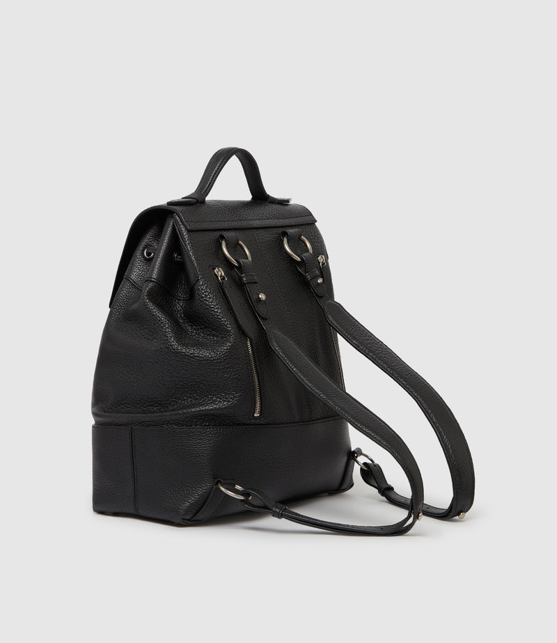 black leather dressy backpack Glide Backpack Full Grain Black