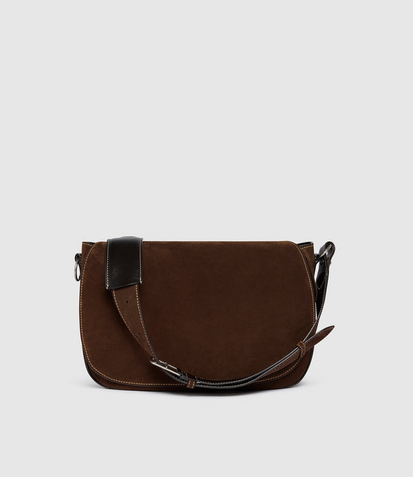 Hunter Messenger Suede Chocolate