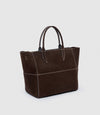 Incognito Crossbody Suede Chocolate with Salt Stitching
