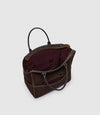 Incognito Crossbody Suede Chocolate with Salt Stitching