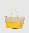 Incognito Large Cabas Linen and Nappa Plongé Calfskin Izamal Yellow