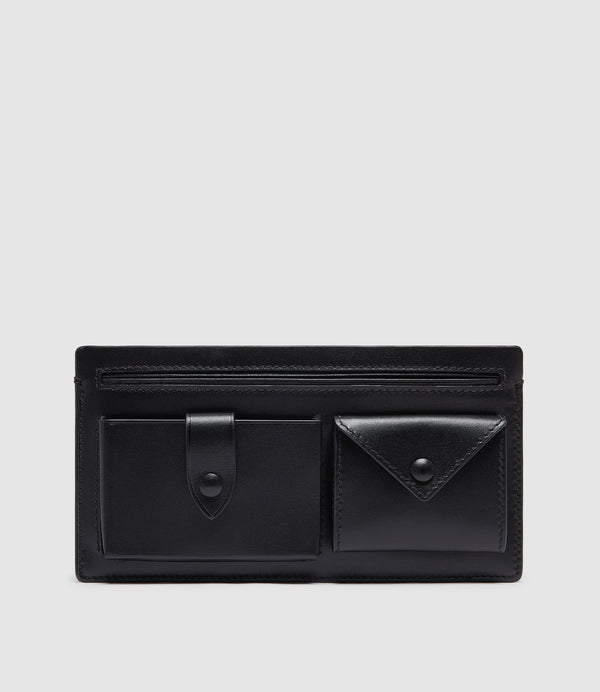 Inside Out Wallet Silky Calfskin Black