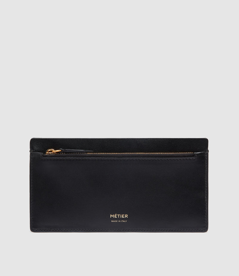 Inside Out Wallet Silky Calfskin Black