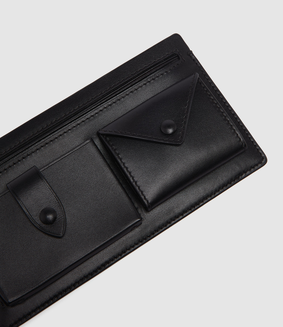 Inside Out Wallet Silky Calfskin Black