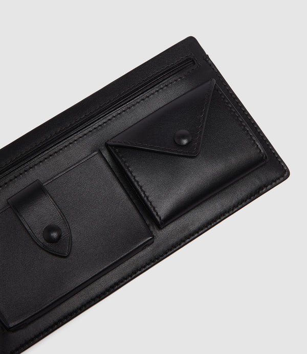 Inside Out Wallet Silky Calfskin Black