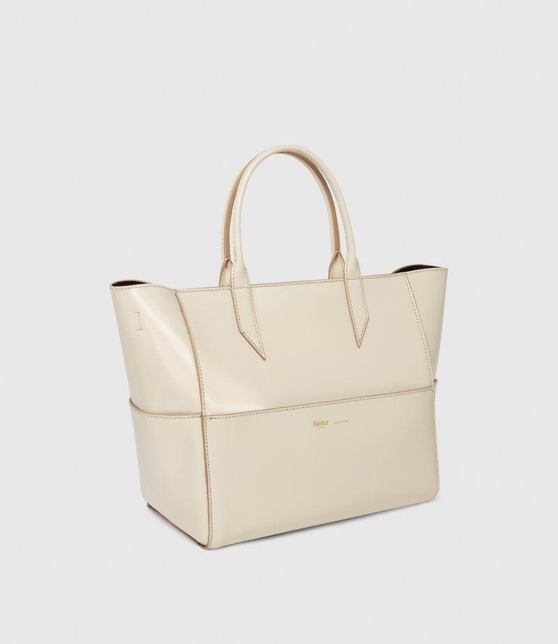 Incognito Crossbody Glossy Calfskin White Sand