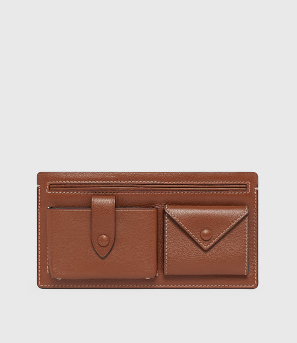 Inside Out Wallet Buffalo Cognac