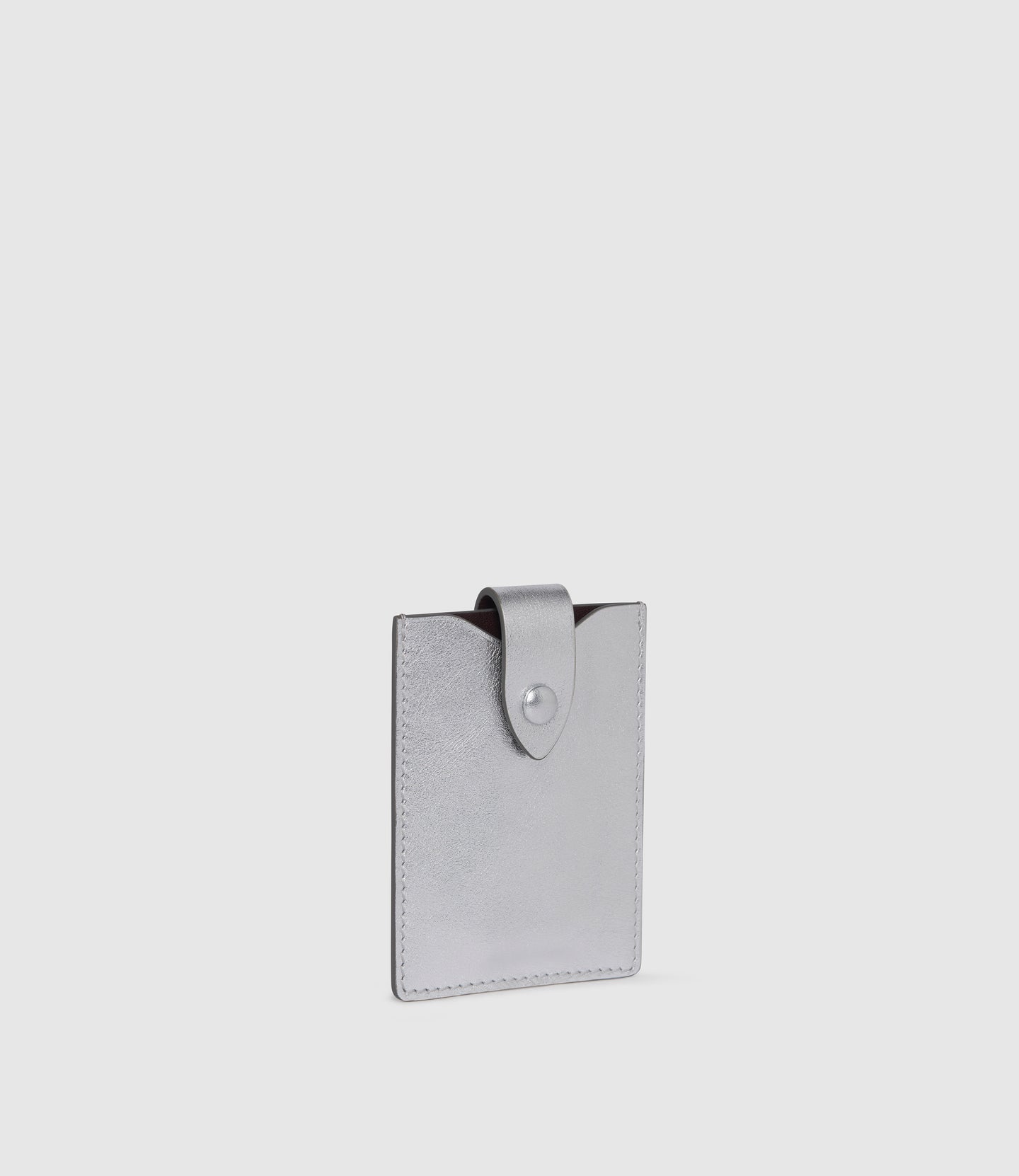 ISSIMO | Métier Small Wallet Metallic Calfskin Silver