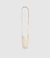 Minimalist Double Glossy Calfskin White Sand