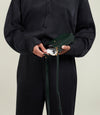 Minimalist Double Glossy Calfskin Forest Green