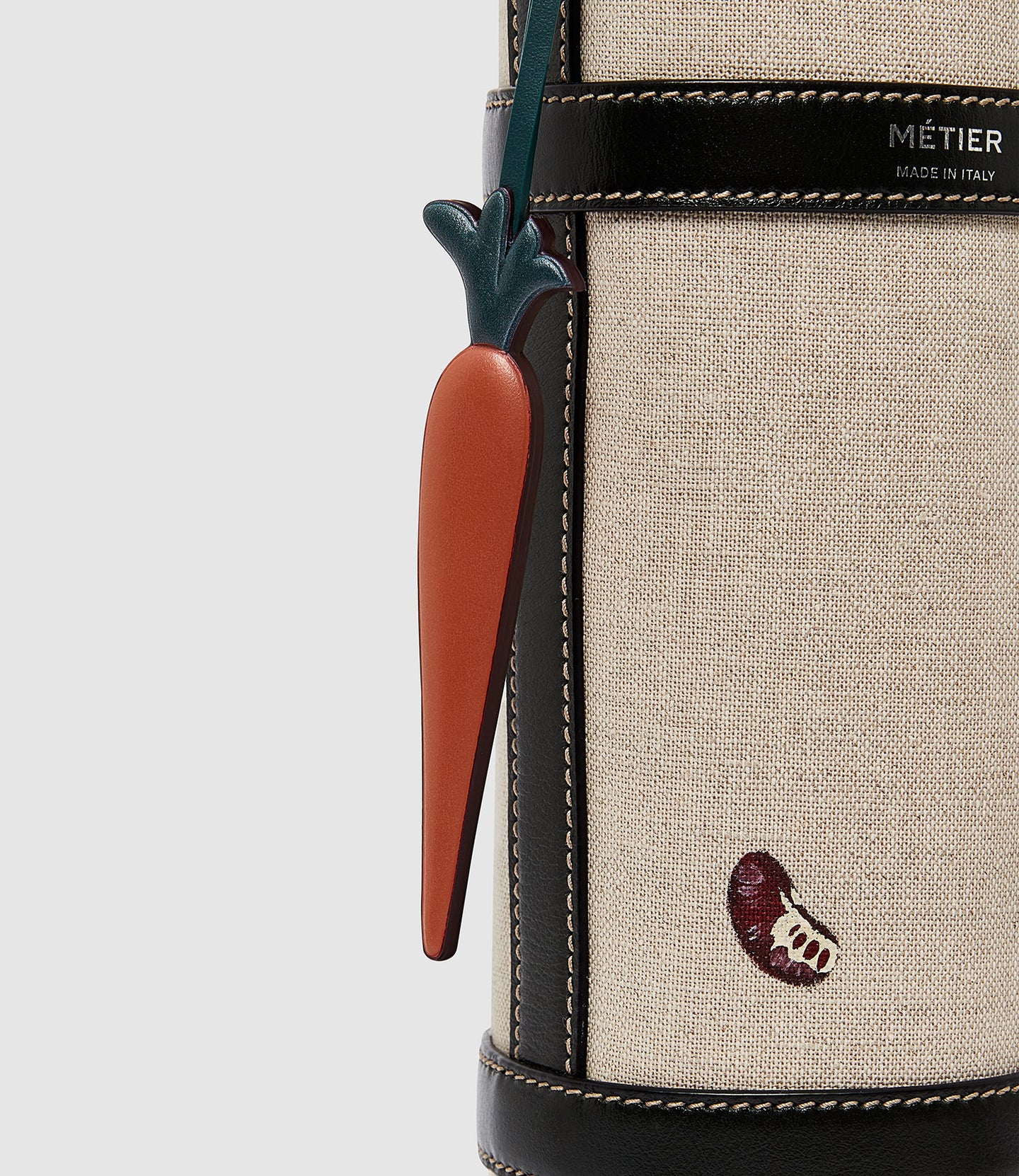 Métier x Gohar World Carrot Ornament Smooth Calfskin Orange with Dark Green