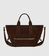 Racer Tote Suede Chocolate