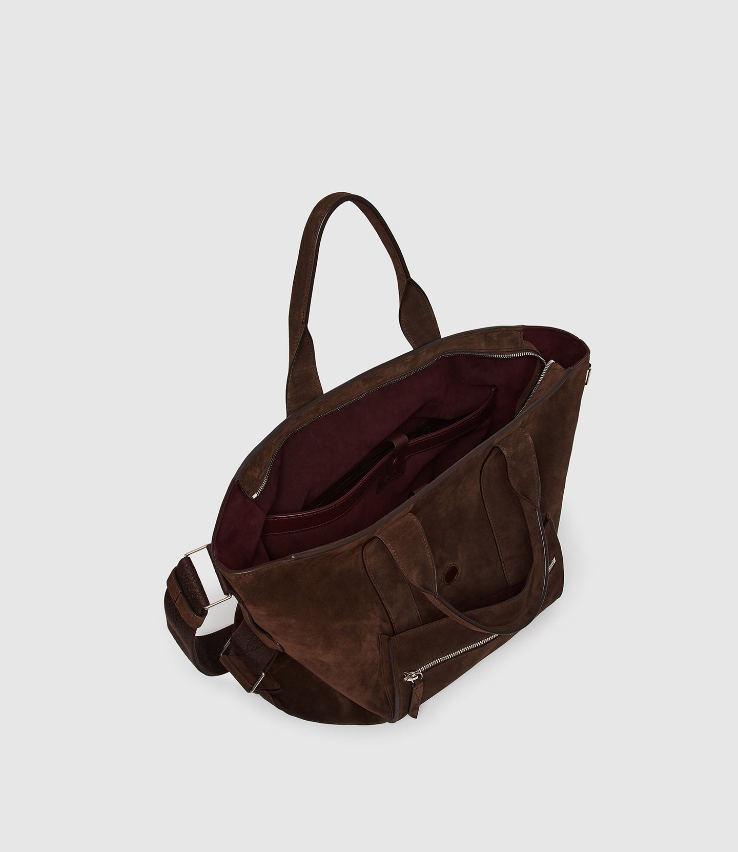 Racer Tote Suede Chocolate