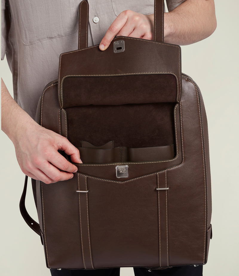 Rider Backpack Rodeo Calfskin Maduro Brown